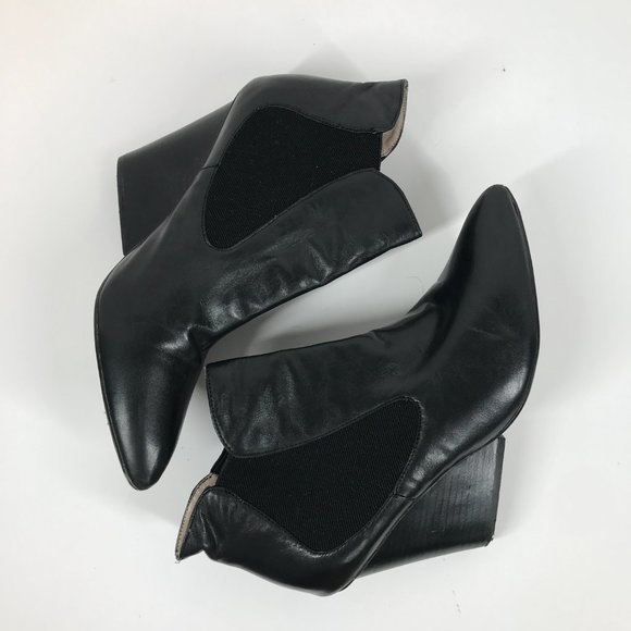 Steve by Steve Madden Black Leather Maliik Ankle boot - Picture 4 of 8